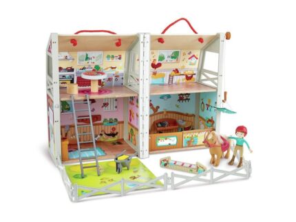 Hape Happy Family Ξύλινος Στάβλος Pony Club