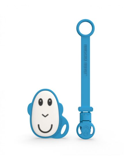 SOOTHER CLIP & FLAT MONKEY TEETHER - BLUE