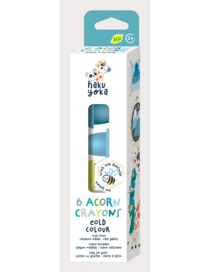 6 ACORN CRAYONS-COLD COLOUR