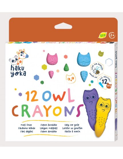 OWL CRAYONS-12 COLOURS