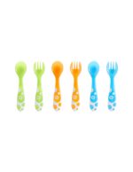 multi coloured forks and spoons