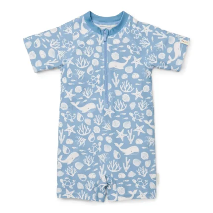 0028156 zwempak korte mouw blauw sea life