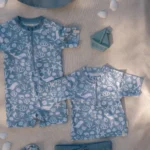 0028168 zwempak korte mouw blauw sea life