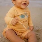 LITTLE DUTCH. Παιδικό μαγιό βερμούδα για αγόρια Seashells Sunny Yellow