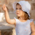 LITTLE DUTCH. Ολόσωμο μαγιό με βολάν Sunny Flowers Blue