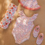LITTLE DUTCH. Ολόσωμο μαγιό με βολάν Sunny Flowers Multi-colour