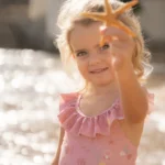 LITTLE DUTCH. Ολόσωμο μαγιό με βολάν Ocean Treasures Multi-colour