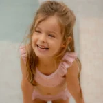 LITTLE DUTCH. Παιδικό σετ μπικίνι με βολάν Sunny Flowers Blush