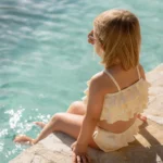 LITTLE DUTCH. Παιδικό σετ μπικίνι με βολάν Ocean Treasures Yellow