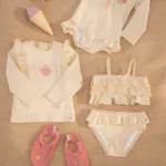 LITTLE DUTCH. Παιδικό σετ μπικίνι με βολάν Ocean Treasures Yellow