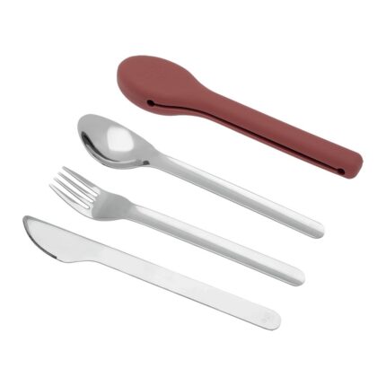 Dusty Red Cutlery Set