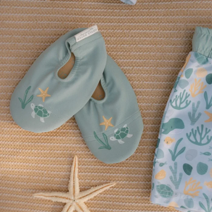 LITTLE DUTCH. Παιδικά παπουτσάκια θαλάσσης Seashells Surf Blue