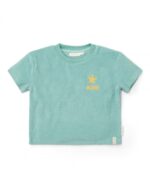 LITTLE DUTCH. Σετ μπλουζάκι και κοντό παντελονάκι Seashells and Stripes Surf Blue