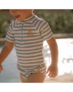 LITTLE DUTCH. Μαγιό πάνα Stripes Surf Blue