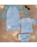 LITTLE DUTCH. Μαγιό πάνα Stripes Surf Blue