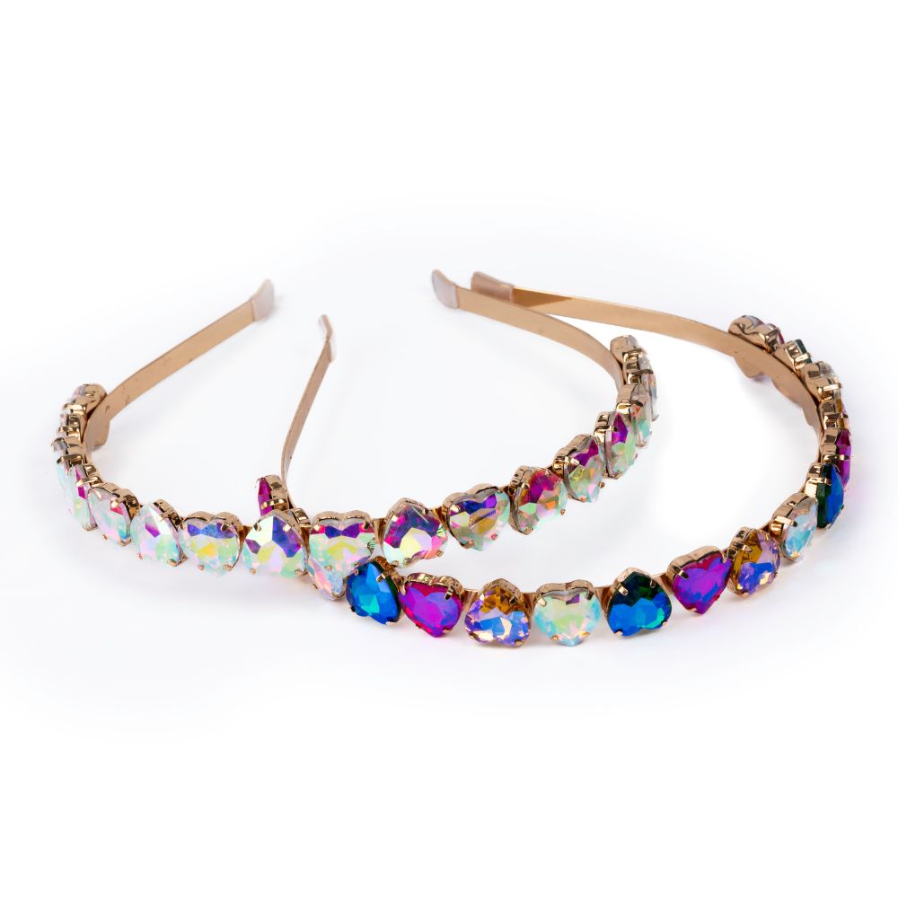 Great pretenders Στέκα μαλλιών με πετράδια καρδιές