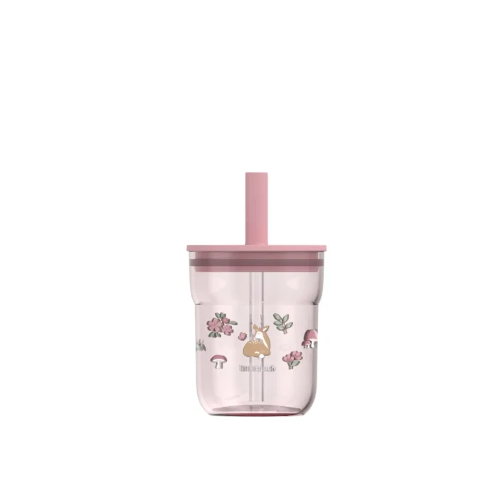 Παιδικό ποτήρι με καλαμάκι Mio 250 ml – Fairy Garden. Little Dutch. Happy bee