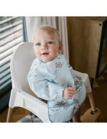 Αδιάβροχη σαλιάρα με μακρύ μανίκι. Αεροπλανάκια. Babyono. Happy bee