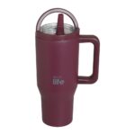Ανοξείδωτο tumbler 900ml. Cranberry. Ecolife. Happy bee