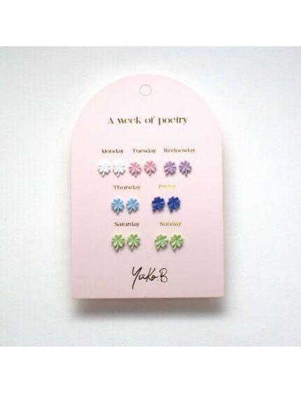 Σκουλαρίκια με 7 σετ Chance. Yuko B. Happy bee