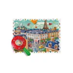 Detective puzzle the city. Ludattica. Happy bee