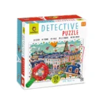 Detective puzzle the city. Ludattica. Happy bee