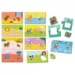 Logic puzzle Montessori. Parents & babies. Ludattica. Happy bee