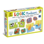 Logic puzzle Montessori. Parents & babies. Ludattica. Happy bee