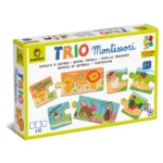 Trio Puzzle Montessori Animal families. Ludattica. Happy bee