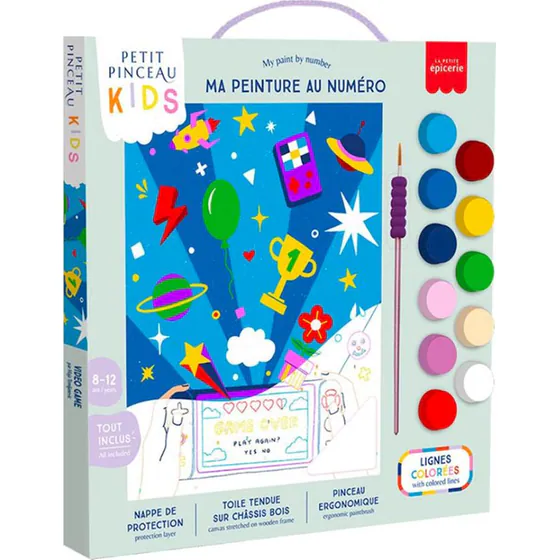 Παιδικό Σετ Ζωγραφικής με Αριθμούς με Πινέλο & Χρώματα La Petite Epicerie Little Brush Kids - Video Game Παιδικό Σετ Ζωγραφικής με Αριθμούς με Πινέλο & Χρώματα La Petite Epicerie Little Brush Kids - Video Game. Happy bee