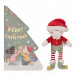 LITTLE DUTCH. Χριστουγεννιάτικο σετ δώρου με βιβλίο και κουκλάκι Jim. Happy bee