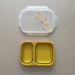 LunchBox Foldable Sunshine with fork + spoon 950 ML. Nok nok. Happy bee