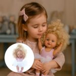 Magic baby κούκλα "Χορεύτρια με σγουρά μαλλιά και πιπίλα"-30εκ. Happy bee