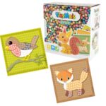 Playmais: Κατασκευές με κάρτες και σφουγγαράκια από άμυλο καλαμποκιού 6τεμ. - Μικροί φίλοι του δάσους. Happy bee