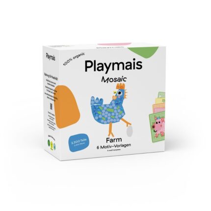 Playmais: Κατασκευές με κάρτες και σφουγγαράκια από άμυλο καλαμποκιού 6τεμ. - Φάρμα. Happy bee