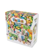 Playmais: 900 τεμάχια σφουγγαράκια & 2 κάρτες Φάρμα - Κατασκευή από καλαμπόκι. Happy bee