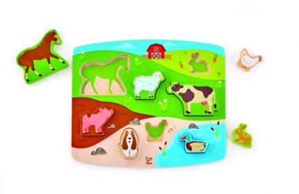 Hape Puzzle & Play Farm Animal Puzzle & Play - Παζλ Τα Ζώα Της Φάρμας. Happy bee