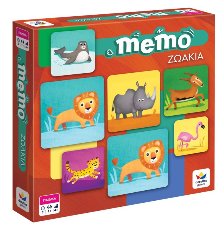 MEMO Ζωάκια. Desyllas Games. Happy bee