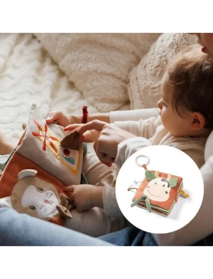 BabyOno: Βρεφικό Κρεμαστό Υφασμάτινο Βιβλίο - Αγελάδα Bingo. Happy bee