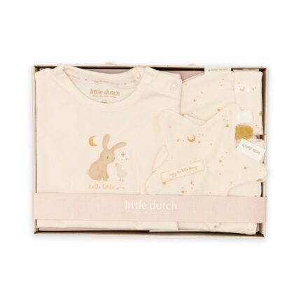 LITTLE DUTCH. Σετ δώρου με ρουχαλάκια Newborn Naturals. Happy bee