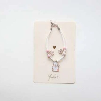 YUKO.B: Βραχιόλι με κούμπωμα Rabbit. Happy bee