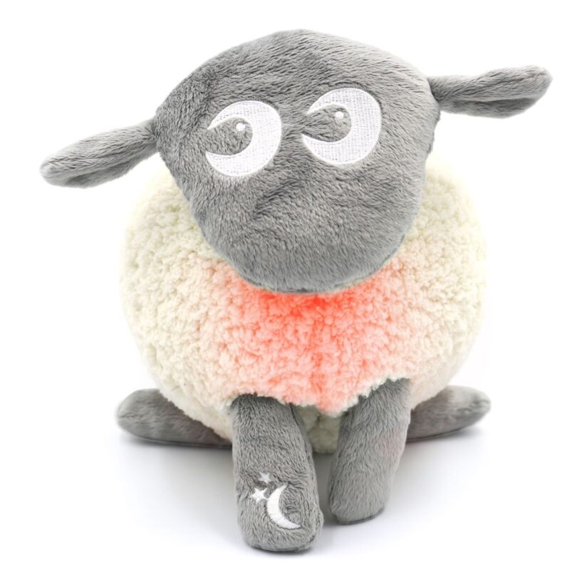 Ewan το προβατάκι DELUXE: Επαναφορτιζόμενο Βοήθημα Ύπνου με αισθητήρα κλάματος και φως- Γκρι. Happy bee