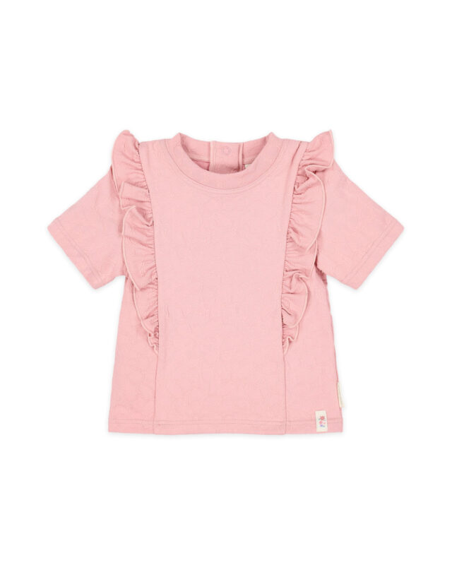 LITTLE DUTCH. Μπλουζάκι κοντομάνικο με προστασία UV Dreamy Pink Rose. Happy bee