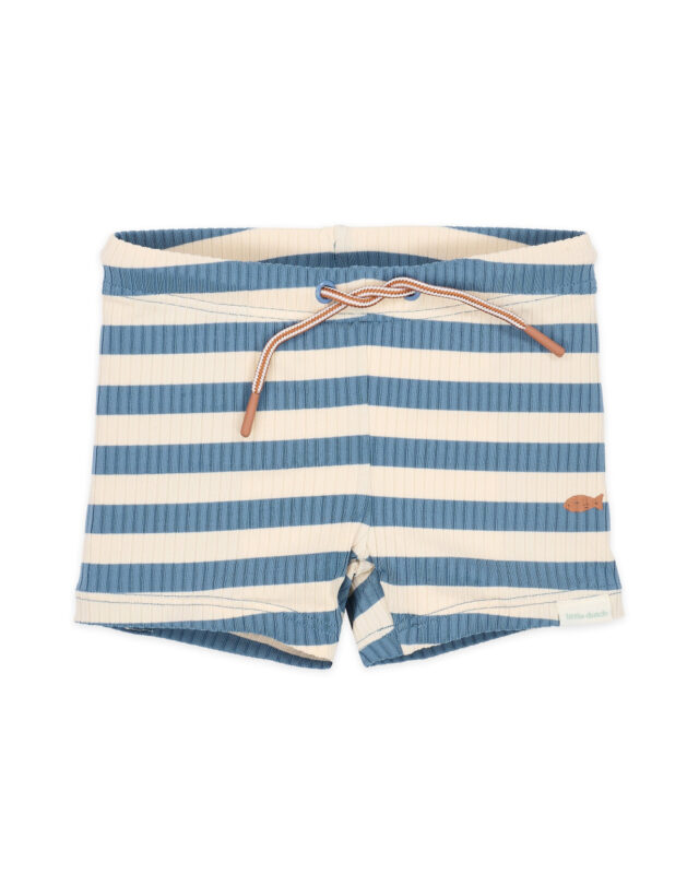 LITTLE DUTCH. Παιδικό μαγιό για αγόρια Ocean Blue Stripes. Happy bee