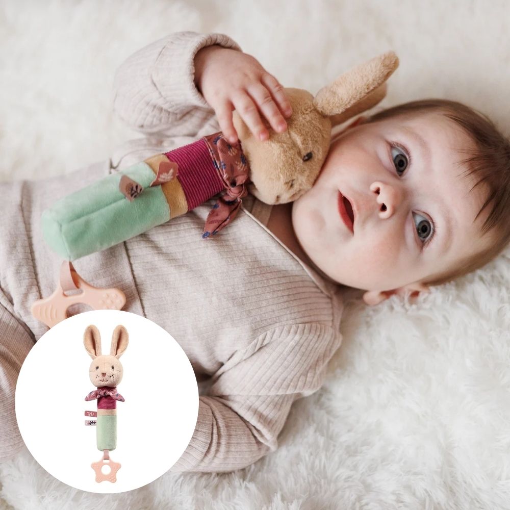 BabyOno_Βρεφική κουδουνίστρα με μασητικό_Karo BabyOno: Βρεφική κουδουνίστρα με μασητικό - Karo. Happy bee