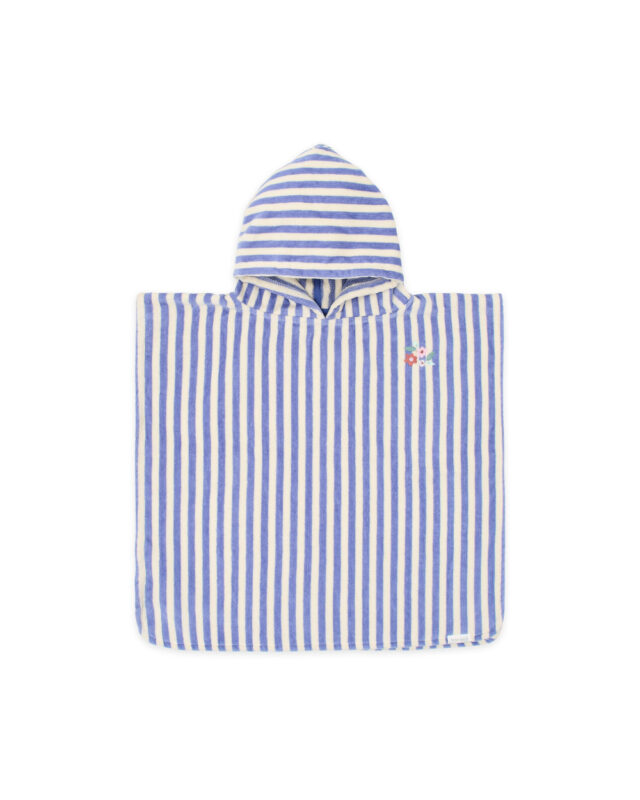 LITTLE DUTCH. Παιδικό πόντσο Dreamy Purple Stripe. Happy bee