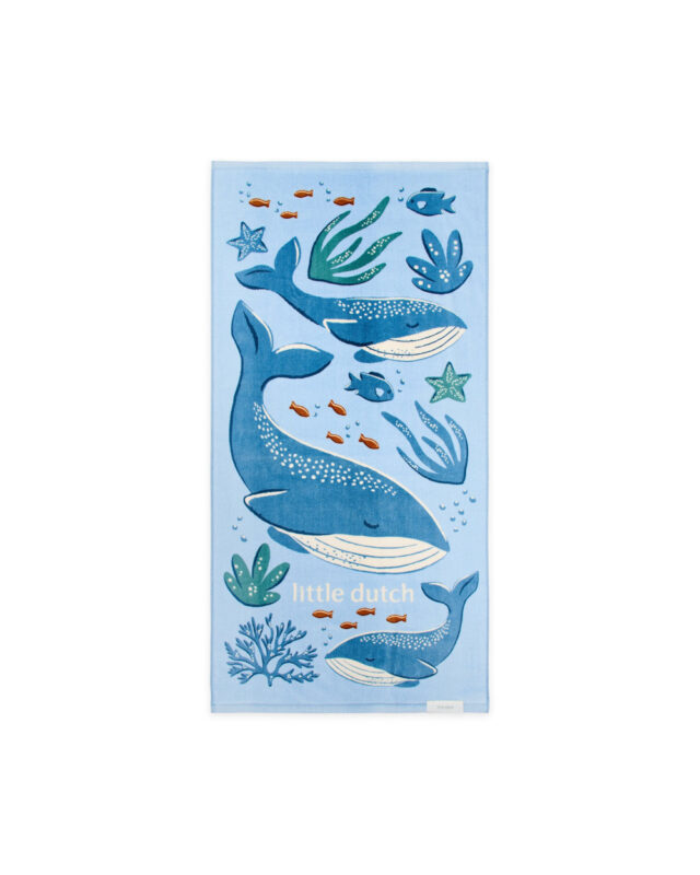LITTLE DUTCH. Πετσέτα θαλάσσης Ocean World Blue. Happy bee
