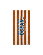 LITTLE DUTCH. Πετσέτα θαλάσσης Ocean World Brown Stripe . Happy bee