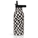 Black & White Thermos 550ml | Με Εσωτερικό Καλαμάκι. Ecolife. Happy bee