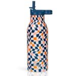 Color Squares Thermos 550ml | Με Εσωτερικό Καλαμάκι. Ecolife. Happy bee